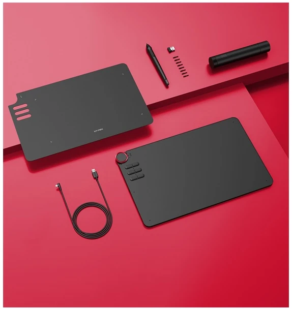 XP-PEN Grafikus tábla - DECO 03 Wireless (10"x5,62", 5080 LPI, PS 8192, 266 RPS, 6 gomb, USB) 1 PERDIGXPPDECO03