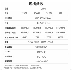 Dahua SSD 960GB – C800A (2,5″ SATA3; 3D TLC, r:550 MB/s, w:490 MB/s)