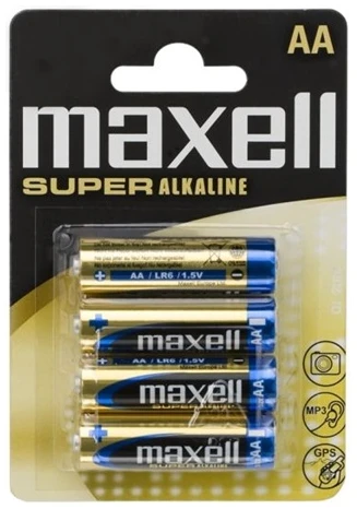 Maxell Elem - Szuper Alkáli elem,  4db AA (LR6), 1,5V (no mercury)