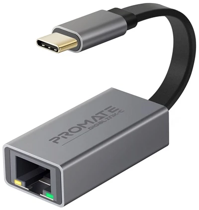 Promate Átalakító - GIGALINK C (USB-C adapter, 1000 Mbps, RJ45, szürke) 1 USBPROGIGALINKCGREY