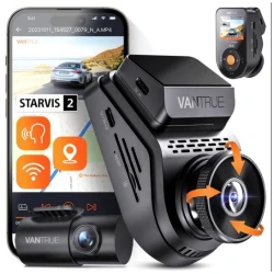 Vantrue Dash Cam - S1 PRO (WiFi+GPS autóskamera első + hátsó, 2.7K + 1080p, HDR, 512GB MicroSD támogatás)