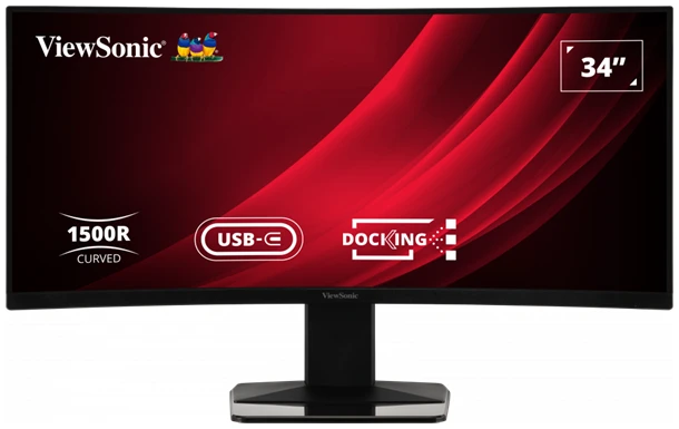 ViewSonic Monitor 34" - VG3419C (VA, 120Hz, 21:9, 3440x1440, 3,5ms, 300cd/m2, Type-C, HDMI, DP, LAN, SPK, mag. áll.)