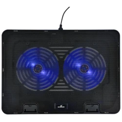 Bluestork Notebook Hűtőpad 17"-ig - NB-COOLER-ONE (LED, 2xUSB-A)