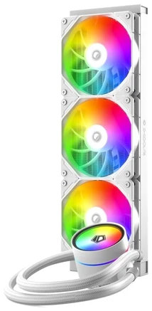 ID-Cooling CPU Water Cooler - ZOOMFLOW 360 XT V2 WHITE (25dB; max. 115,87 m3/h; 3x12cm, A-RGB LED, fehér)