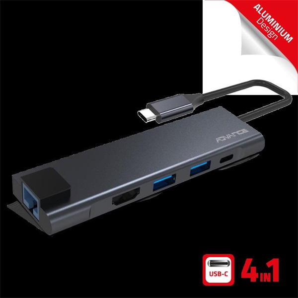 Advance USB Hub - XPAND SMART USB-C 5IN1 (USB-C to 2xUSB-A3.1+USB-C+HDMI+RJ45, fekete) 1 Advance USB Hub - XPAND SMART USB-C 5IN1 (USB-C to 2xUSB-A3.1+USB-C+HDMI+RJ45, fekete)