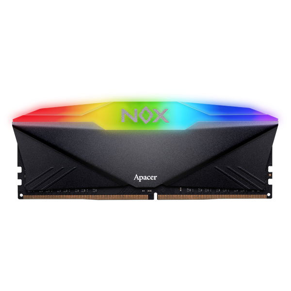 Apacer Memória Desktop - 16GB KIT DDR4 NOX RGB AURA2 (2x8GB, 3200MHz, CL16, 1.35V, hűtőbordás)