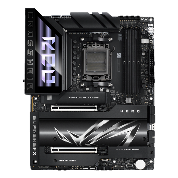 Asus Alaplap - AMD ROG CROSSHAIR X870E HERO AM5 (X870, ATX, 4xDDR5 8600+MHz, 4xSATA3, 5x M.2, HDMI+2xUSB4) 1 Asus Alaplap - AMD ROG CROSSHAIR X870E HERO AM5 (X870, ATX, 4xDDR5 8600+MHz, 4xSATA3, 5x M.2, HDMI+2xUSB4)