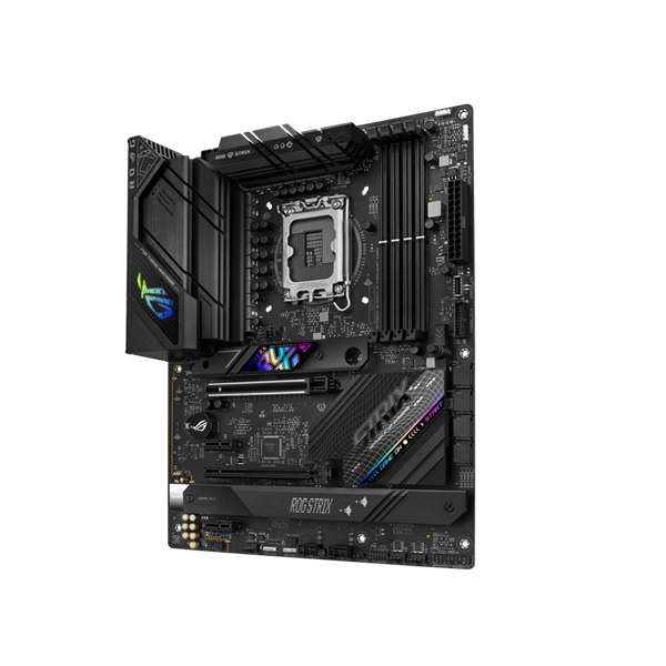Asus Alaplap - Intel ROG STRIX B760-F GAMING WIFI s1700 (B760, 4xDDR5 7800+MHz, 4xSATA3, 3xM.2, HDMI+DP)