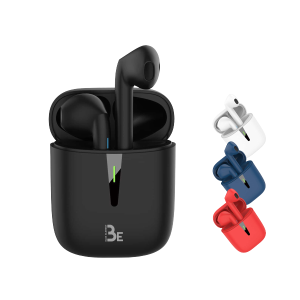 Bluestork Fülhallgató Vezeték Nélküli - BE POP 2 BLACK (Bluetooth v5.0, mikrofon, fekete)