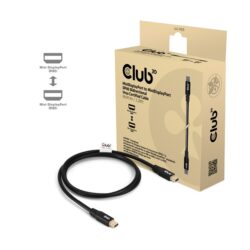 Club 3D Kábel - CAC-1165 (Mini DisplayPort M/M, DP80, 80Gbps, 1m, 4K240Hz/8K60Hz/10K60Hz)