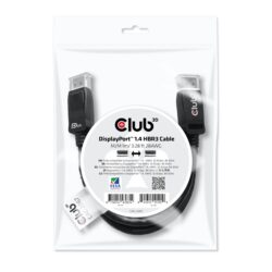 Club 3D Kábel - CAC-2067 (DisplayPort 1.4, HBR3, 8K60Hz, 1m, M/M, VESA minősítés)