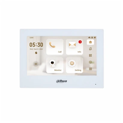 Dahua IP video kaputelefon - VTH2621GW-P (beltéri egység, 7" touch screen, 1024x600, PoE, SD, I/O, H.265, fehér) 1 Dahua IP video kaputelefon - VTH2621GW-P (beltéri egység, 7" touch screen, 1024x600, PoE, SD, I/O, H.265, fehér)