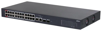 Dahua switch PoE mendzselhető - CS4226-24ET-375 (Cloud menedzsment; 24x 100Mbps at/af PoE; 2x 1Gbps; 2x 1Gbps SFP; 375W)