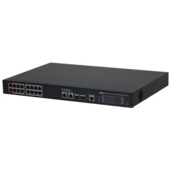 Dahua switch PoE mendzselhető - S4220-16GT-190 (18x 1Gbps; 16x PoE/PoE+; 2x 1Gbps SFP; 190W)