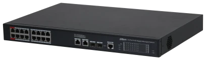 Dahua switch PoE mendzselhető - S4220-16GT-190 (18x 1Gbps; 16x PoE/PoE+; 2x 1Gbps SFP; 190W)