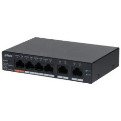 Dahua switch PoE - CS4006-4GT-60 (Cloud Menedzsment; 4x1Gbps PoE; + 2x 1Gbps uplink, 60W)