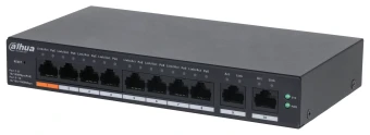 Dahua switch PoE - CS4010-8ET-60 (Cloud menedzsment; 8x100Mbps PoE + 2x 1Gbps uplink, 60W)