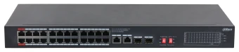 Dahua switch PoE - S3228-24GT-375 (24x 1Gbps at/af PoE + 2x 1Gbps Uplink + 2x SFP, 375W)