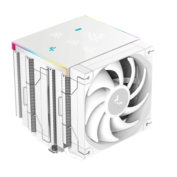 DeepCool CPU Cooler - AK620 DIGITAL PRO WH (25 dB; max, 103,45 m3/h; 4pin csatlakozó, 6 db heatpipe, 2x12cm, PWM, fehér) 1 DeepCool CPU Cooler - AK620 DIGITAL PRO WH (25 dB; max, 103,45 m3/h; 4pin csatlakozó, 6 db heatpipe, 2x12cm, PWM, fehér)