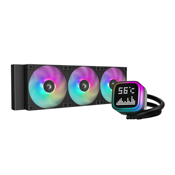 DeepCool CPU Water Cooler - LP360 (max 21dB; max. 122,39 m3/h; 3x12cm, LED kijelző, fekete) 1 DeepCool CPU Water Cooler - LP360 (max 21dB; max. 122,39 m3/h; 3x12cm, LED kijelző, fekete)