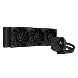 DeepCool CPU Water Cooler - LS720S Zero Dark (max 19dB; max. 145,86 m3/h; 3x12cm, A-RGB LED)