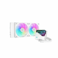 DeepCool CPU Water Cooler - LT240 WH ARGB (max 19dB; max. 145,86 m3/h; 2x12cm, fehér)