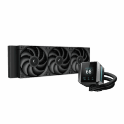 DeepCool CPU Water Cooler - MYSTIQUE 360 (max 21dB; max. 123,09 m3/h; 3x12cm, LED kijelző, fekete)