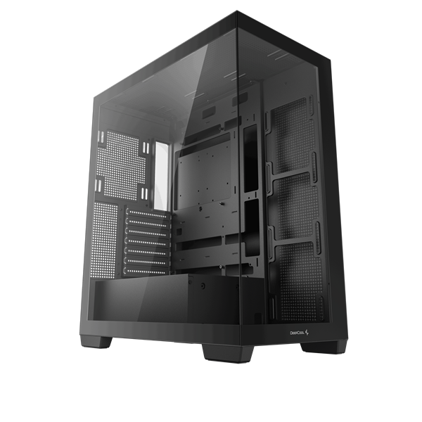 DeepCool Számítógépház - CG580 (fekete, ablakos, venti nélkül, BTF, ATX, 2xUSB3.0, 1xUSB2.0)