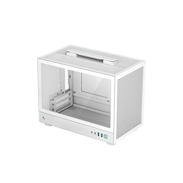 DeepCool Számítógépház - CH160 WH (fekete, Mini-ITX, 2xUSB3.0, Type-C, fehér)
