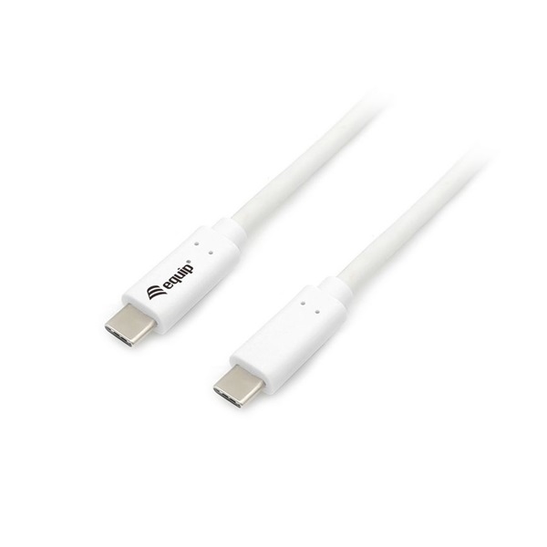 Equip Átalakító Kábel - 128362 (USB-C 3.2 Gen1 to USB-C, apa/apa, PD:60W, fehér, 2m) 1 Equip Átalakító Kábel - 128362 (USB-C 3.2 Gen1 to USB-C, apa/apa, PD:60W, fehér, 2m)