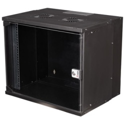 Equip Fali Rackszekrény - EWM-09-5440-B (19", 9U, 540x400mm, lapra szerelt, fekete)