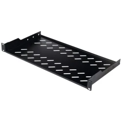 Equip Rackszekrény kiegészítő - EZFS-19-1-40-B (Fix polc, 19", 1U, Mélység: 250mm, fekete)