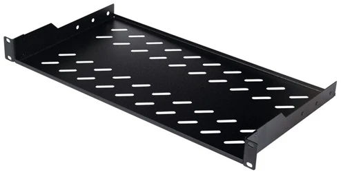 Equip Rackszekrény kiegészítő - EZFS-19-1-40-B (Fix polc, 19", 1U, Mélység: 250mm, fekete)