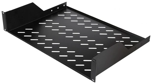 Equip Rackszekrény kiegészítő - EZFS-19-2-80-B (Fix polc, 19", 2U, Mélység: 550mm, fekete)