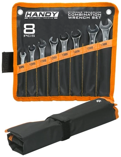 Handy Kombinált villáskulcs készlet - 10784 (8 db-os, felakasztható poliészter tárolóval, 8-17mm) 1 Handy Kombinált villáskulcs készlet - 10784 (8 db-os, felakasztható poliészter tárolóval, 8-17mm)