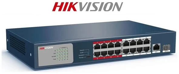 Hikvision Switch PoE - DS-3E0318P-E/M (16 port 100Mbps, 130W, 2xRJ45 1000Mbps)