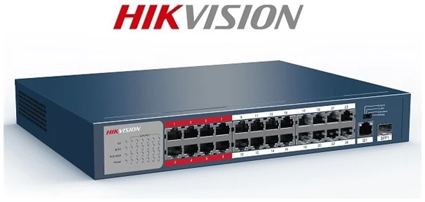 Hikvision Switch PoE - DS-3E0326P-E/M (24 port 100Mbps, 225W, 1 port 1000Mbps combo, L2)