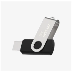 Hikvision HIKSEMI Pendrive - 8GB USB2.0, ROTARY, M200S, Ezüst-Fekete