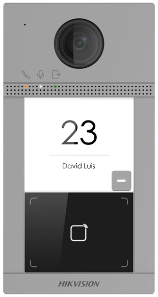 Hikvision IP kaputelefon - DS-KV8113-WME1 (2MP, kültéri egység, 1 lakásos, IP65, IR, I/O, wifi, Mifare kártyaolvasó)