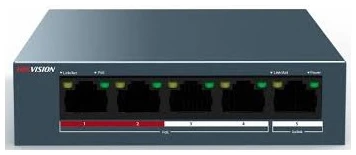 Hikvision Switch PoE - DS-3E0105P-E/M (4 port 100Mbps, 45W, 1xRJ45 100Mbps) 1 Hikvision Switch PoE - DS-3E0105P-E/M (4 port 100Mbps, 45W, 1xRJ45 100Mbps)