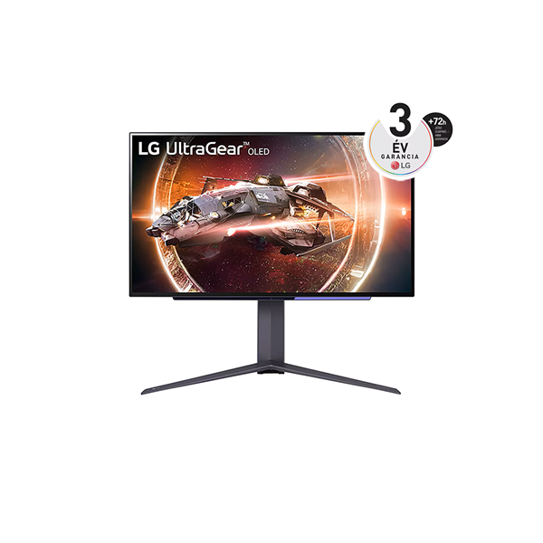 LG Monitor 27" Gamer - 27GS95QE-B (OLED; 16:9; 2560x1440; 240Hz; 0,03ms; 400cd; HDMIx2; DP; G-Sync; Freesync, HDR, Pivot