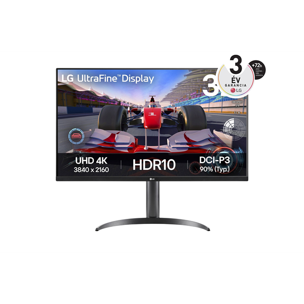LG Monitor 32" - 32UR550K-B (VA; 16:9; 4K 3840x2160; 4ms; 250cd; 60Hz; HDMIx2; DP;  Spkr, Pivot)