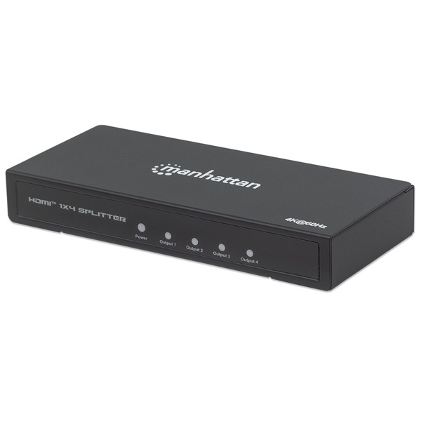 Manhattan HDMI splitter - HDMI to HDMI (4 portos 4K@60Hz, AC powered, Fekete) 1 Manhattan HDMI splitter - HDMI to HDMI (4 portos 4K@60Hz, AC powered, Fekete)