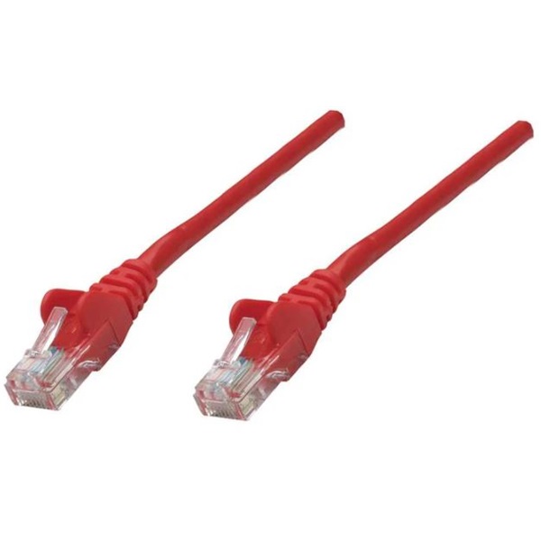 Manhattan Kábel - U/UTP Patch (RJ45 to RJ45, Cat6, 0.5m, Piros)