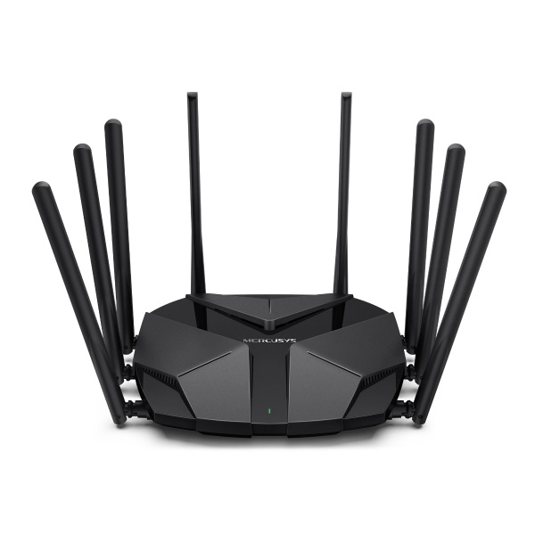 Mercusys Router WiFi AX6000 - MR90X (1148Mbps 2,4GHz + 4804Mbps 5GHz; 1x 2,5Gbps +3x 1Gbps port, WPA3; 8x Antenna)
