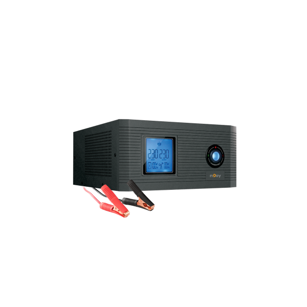 NJOY Inverter - Aira 600 (2 Schuko, Szinusz hullám, Akku Támogatás: 40Ah-200Ah, AVR,  fekete)