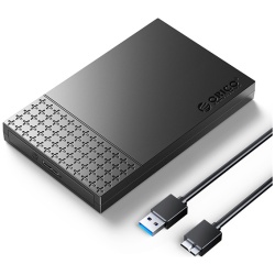 Orico Külső HDD/SSD Ház 2.5" - 2526U3-V1-BK (USB-A 3.0, Max. 7-9,5 mm, Max.: 6TB, fekete)
