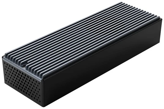 Orico Külső M.2 ház - M2PVC3-G20-BK/49/ (USB-C 3.2 Gen2x2 -> M.2 NVMe, Max.: 2TB, 20 Gbps)