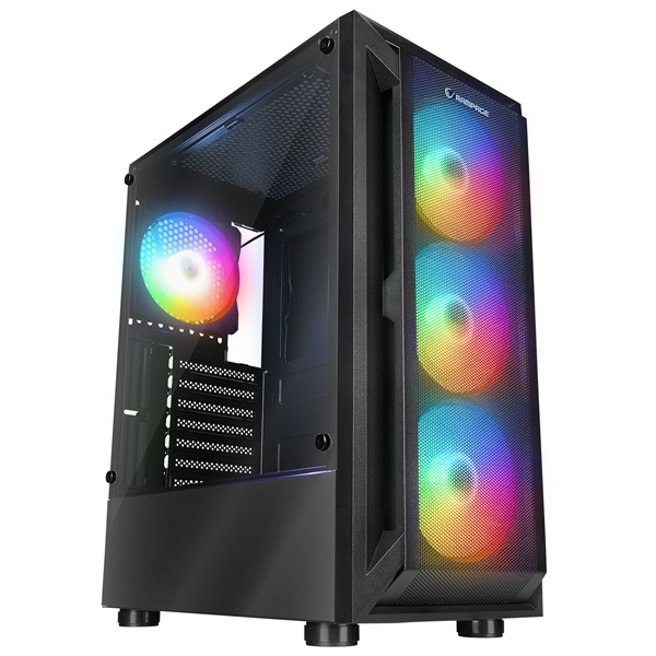 Rampage Számítógépház - SHIVA (fekete; ablakos; ATX, alsó táp, 4x120mm LED) 1 Rampage Számítógépház - SHIVA (fekete; ablakos; ATX, alsó táp, 4x120mm LED)