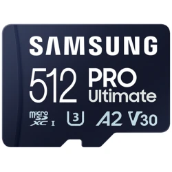 Samsung MicroSD kártya - 512GB MB-MY512SB/WW (PRO Ultimate kártyaolvasóval, Class10, R200/W130, 512GB)